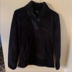Eddie Bauer NWT Black Sherpa Pullover
